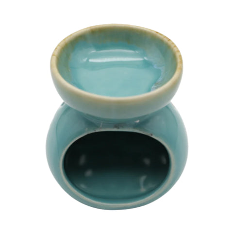 Blue ceramic essential oil burner