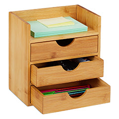 Bamboo storage chest organizer