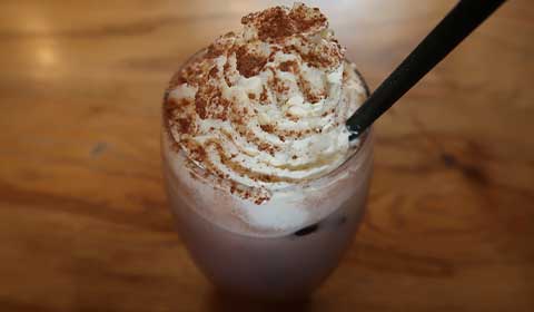 cold hot chocolate cafe drink