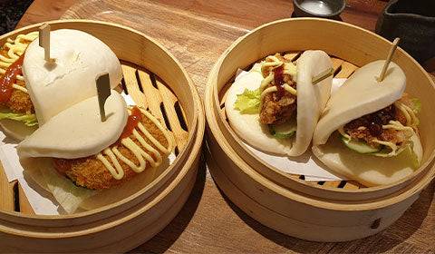 pork bao buns japanese food