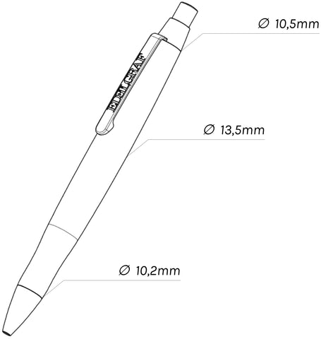 Durchmesserangaben Kugelschreiber CLASSIC