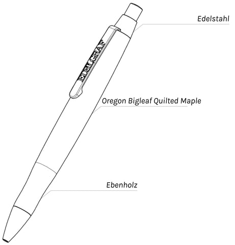 Materialbeschreibung Oregon Bigleaf Quilted Maple