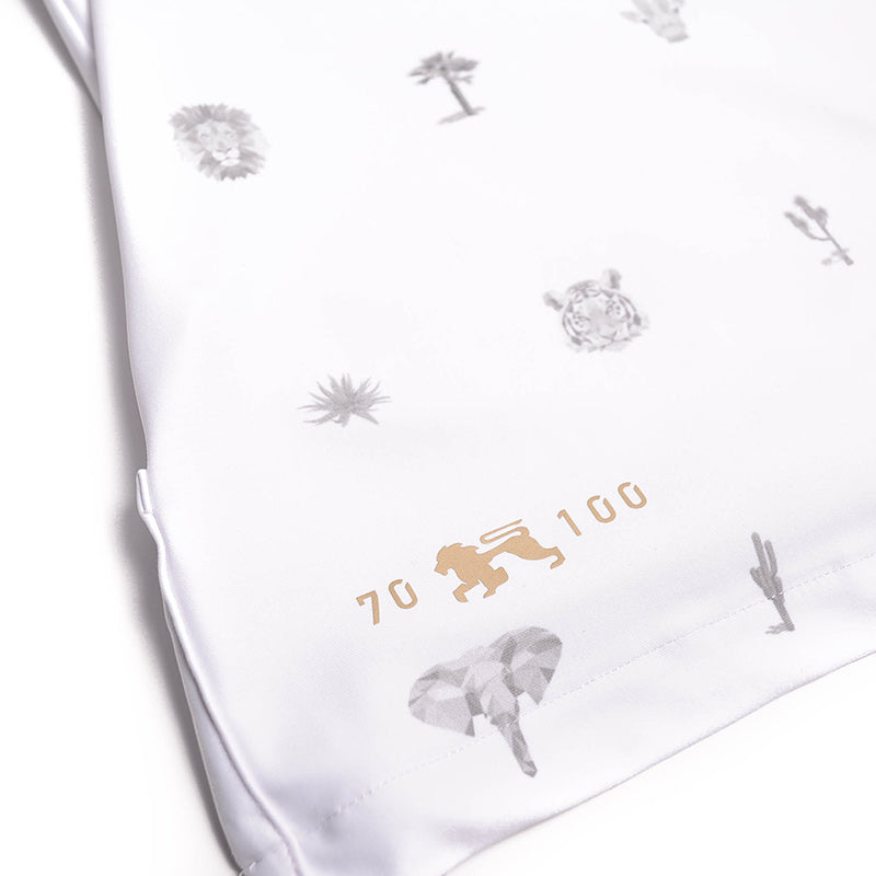 White jungle camo polo shirt for men made in the usa