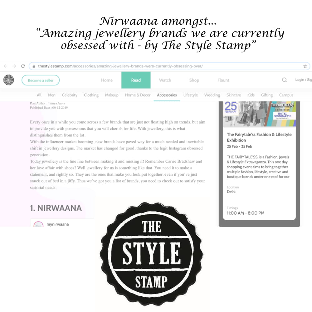 Nirwaana Amongst Best Jewelry brands by The Style Stamp 2019