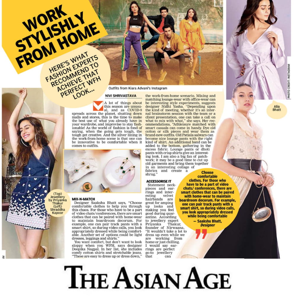 Asian article styling tips while WFM mentions Nirwaana