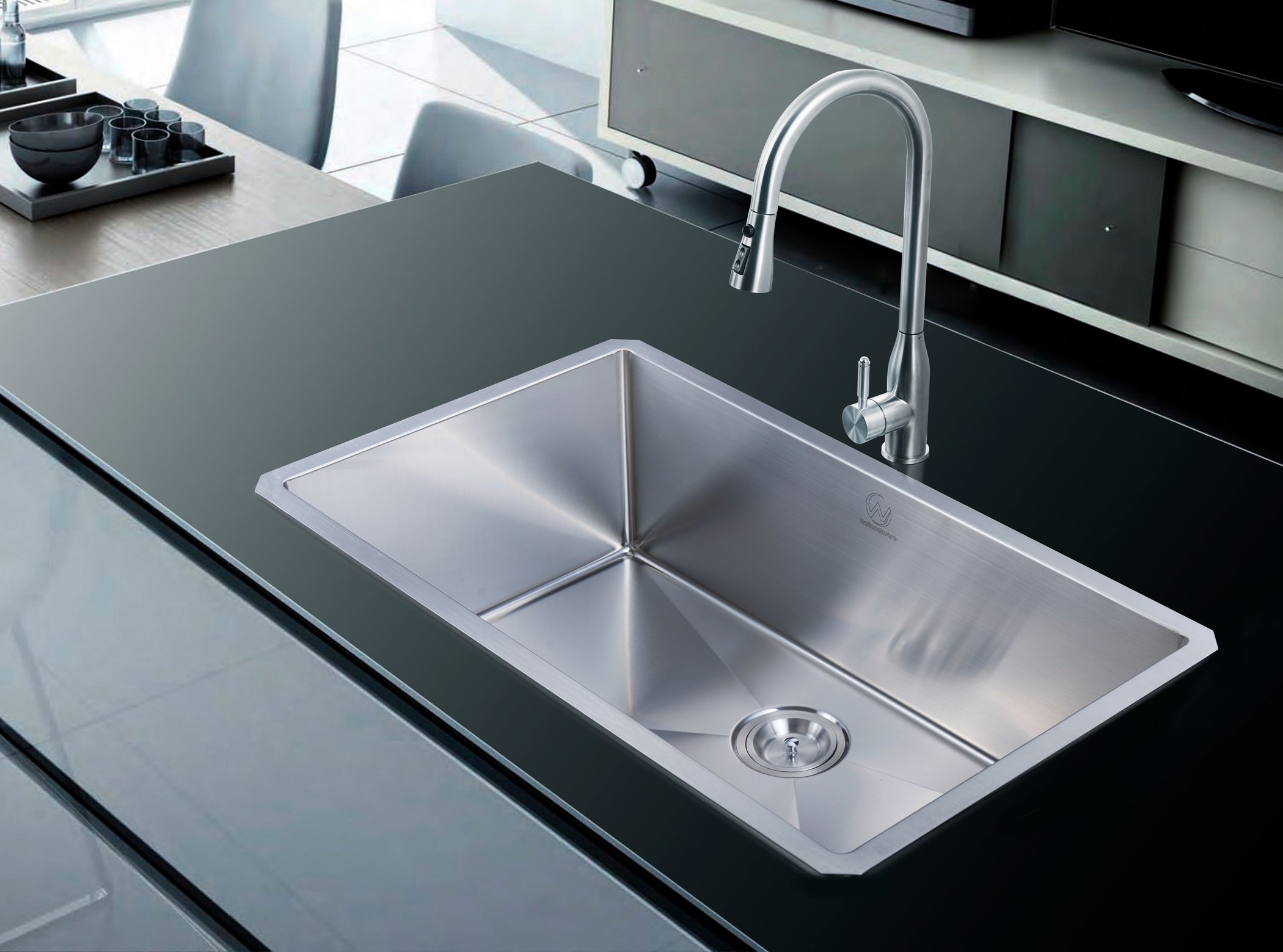 Nationalware Undermount 18 Gauge Stainless Steel 32 In Single Bowl Kitchen Sink