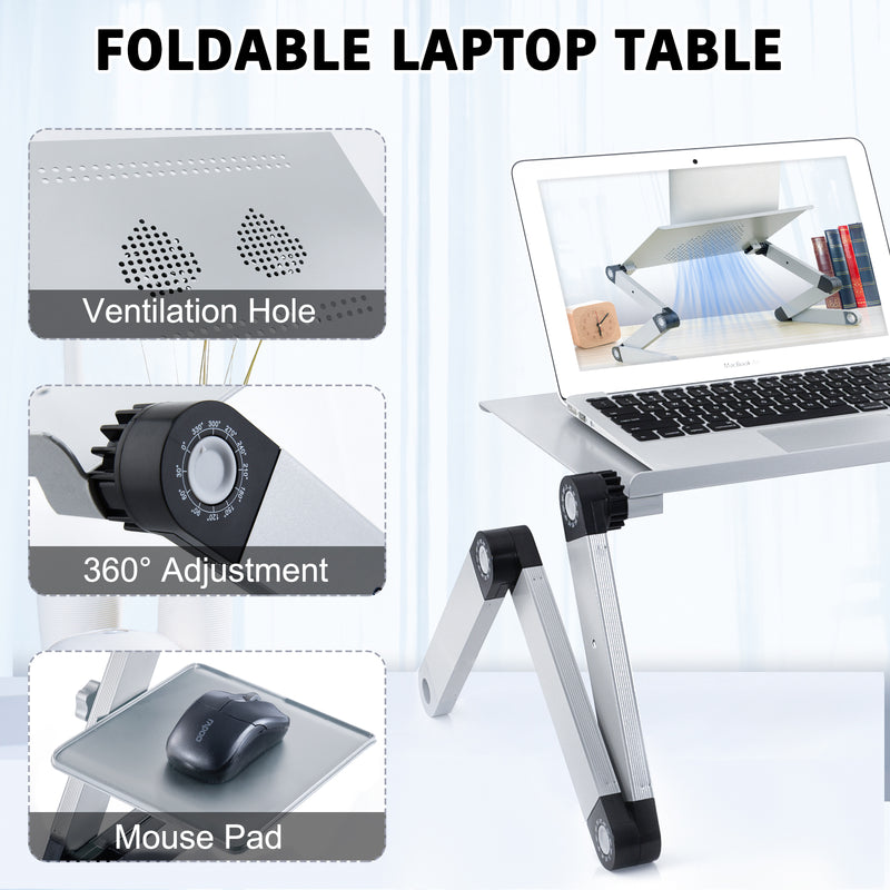 16.5 in. Foldable And Portable Desk Stand with Double CPU USB Cooling Fan