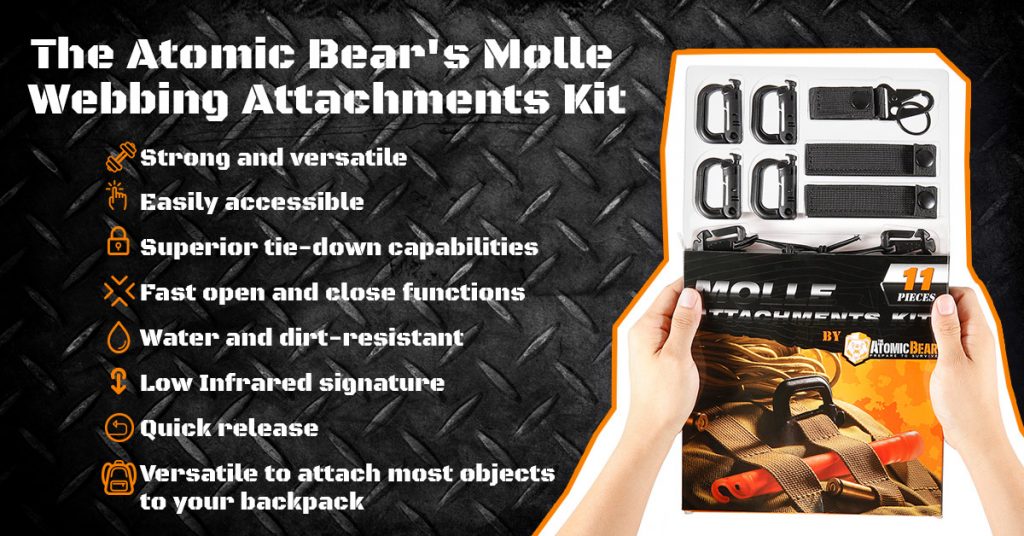 Molle Strap Attachments Bag Clip Strap Set D ring Carabiner - Temu