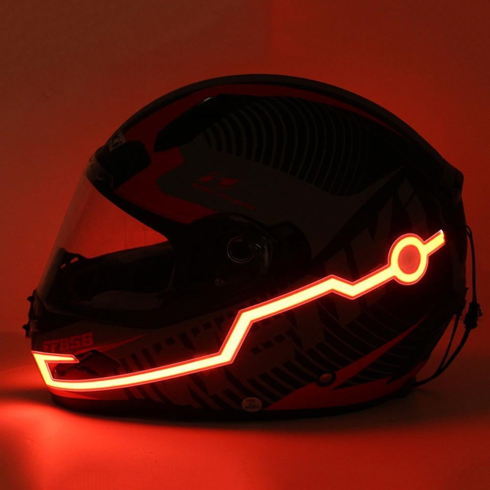 Motorcycle Helmet Light Strip LED Night Signal Light Luminous Stripe F