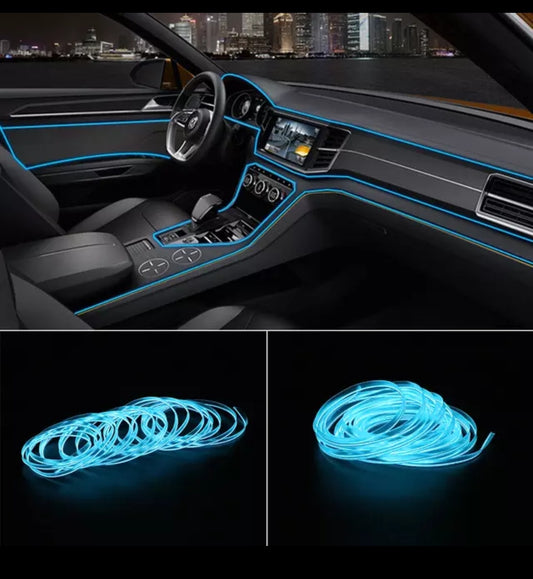 8M RGB LED Auto Innenraum Fiber Optic Wire Strip Licht Atmosphäre bluetooth  APP