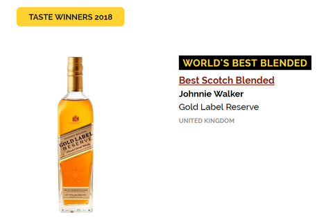 Whisky Gold Label Reserve en los WWA