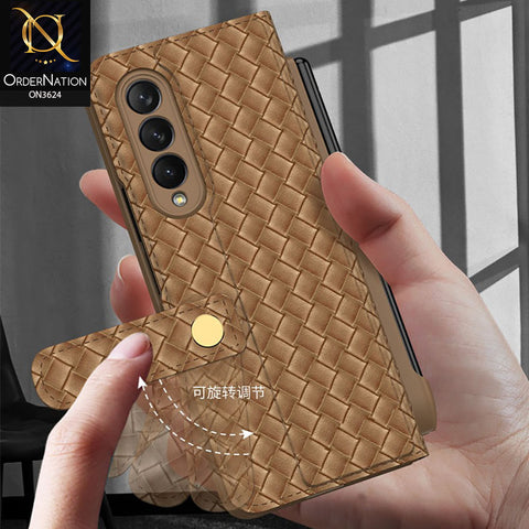 Textured Leather Strap Magnetic Fold Mirror Case For Samsung Galaxy Z –  customizecase