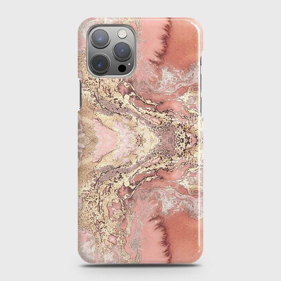 Iphone 12 Pro Max Cover Trendy Chic Rose Gold Marble Printed Hard Ca Ordernation