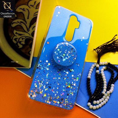 Oppo A5 2020 Cover - Blue - Fancy Bling Glitter Soft Case With