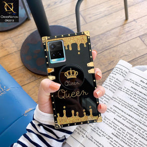 Vivo Y21T Back Cover Gold plated Cover - Supreme LV Mix