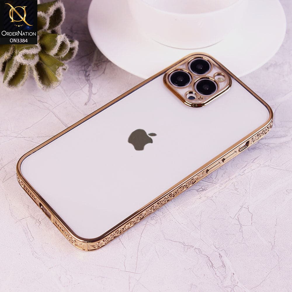 Iphone 12 Pro Max Cover Golden New Electroplated Shiny Borders Sof Ordernation