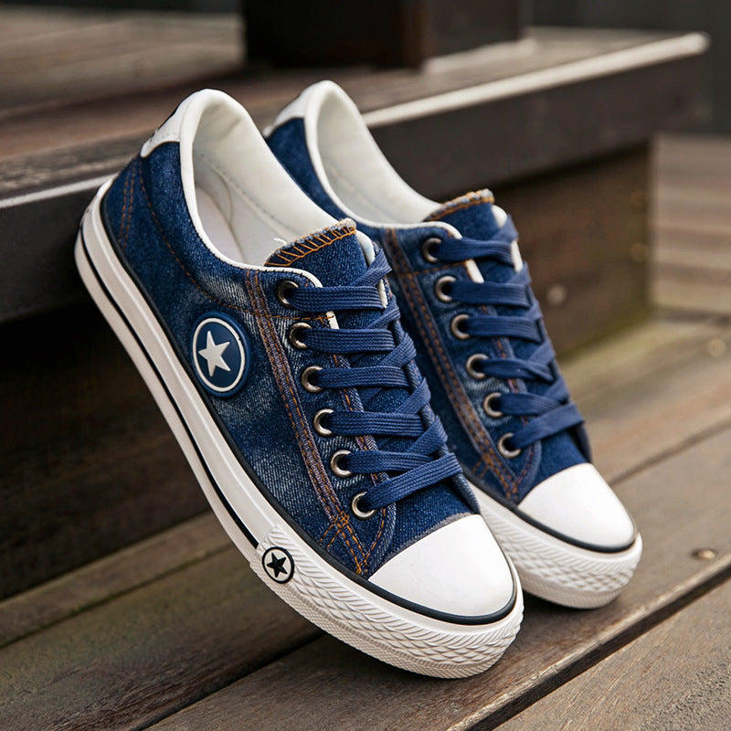 Comfortable Denim Canvas Star Shoes for 