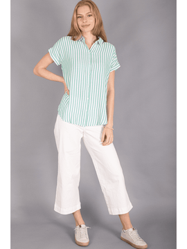 Green Striped Nautical Top