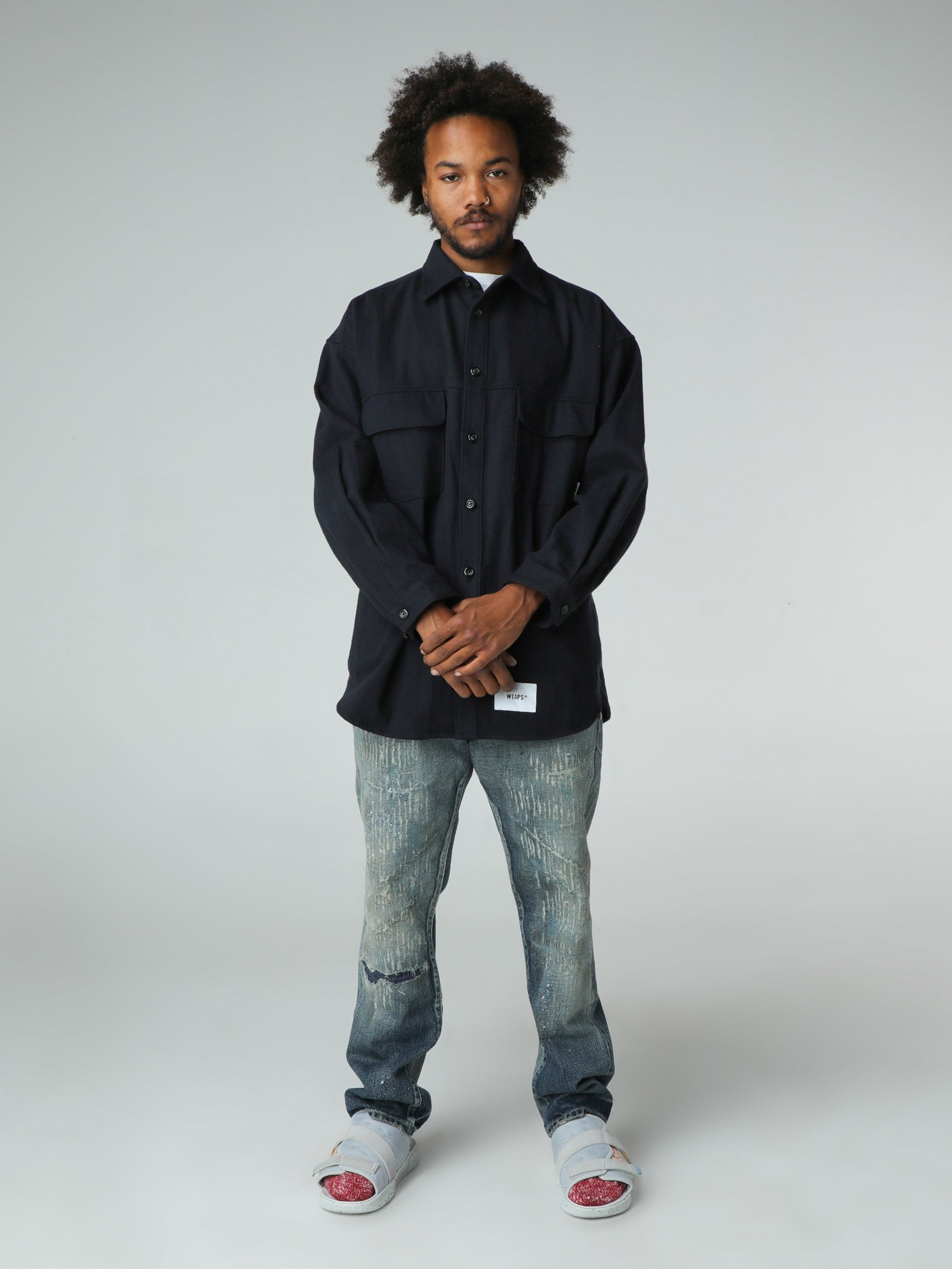 wtaps wcpo 01/LS/cotton.denim MサイズAH - シャツ