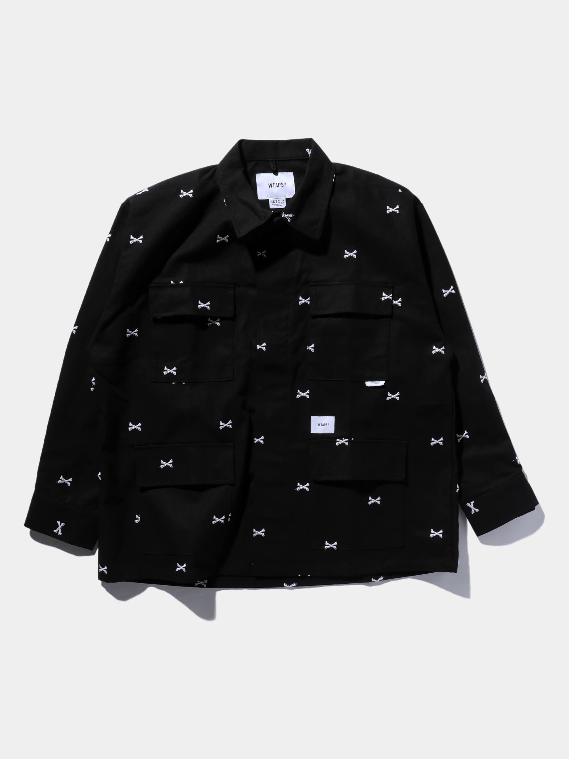 wtaps HUEY / LS / POLY. TWILL BLACK-