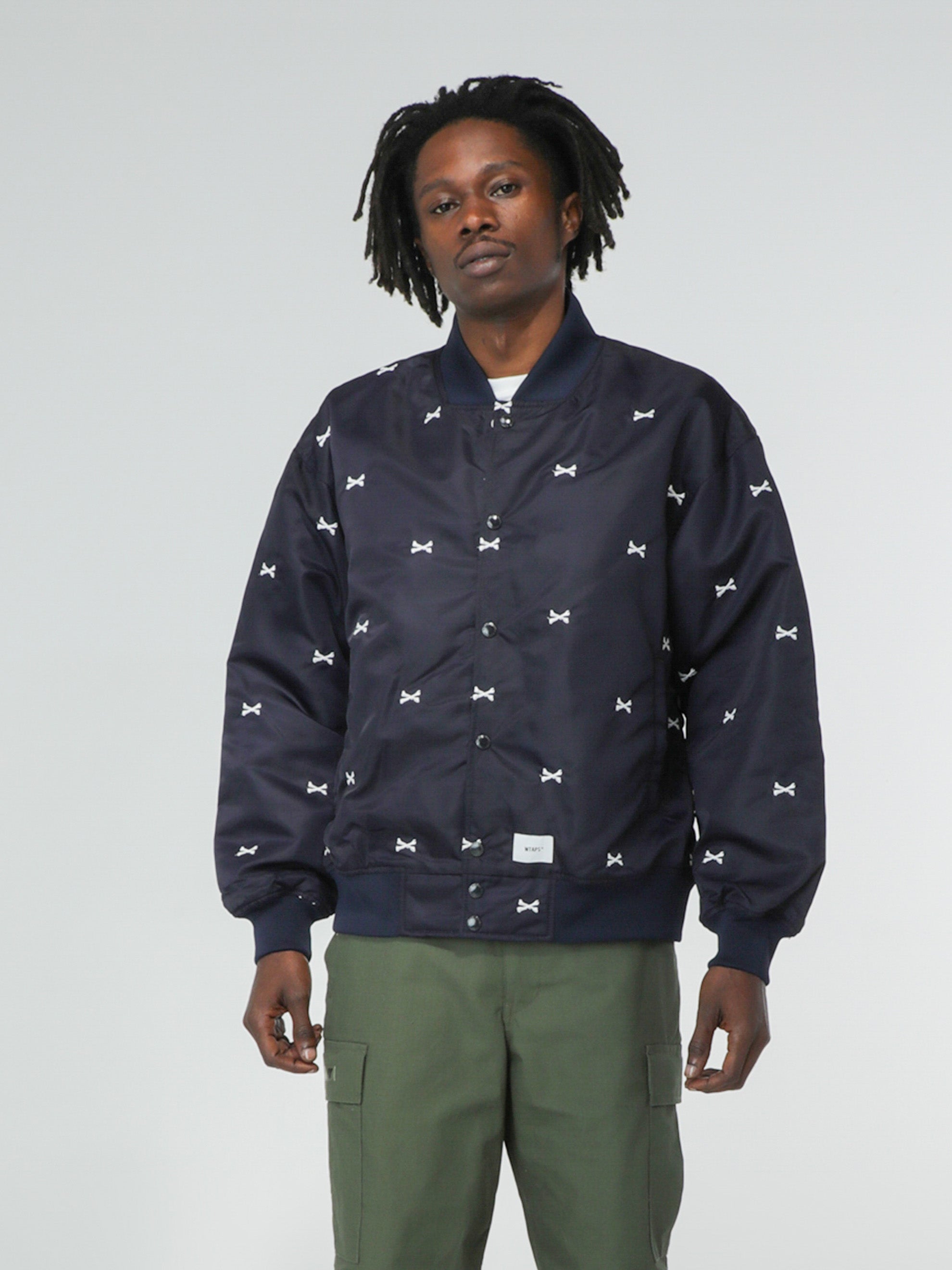 L WTAPS TEAM JACKET NYLON SATIN BLACK-