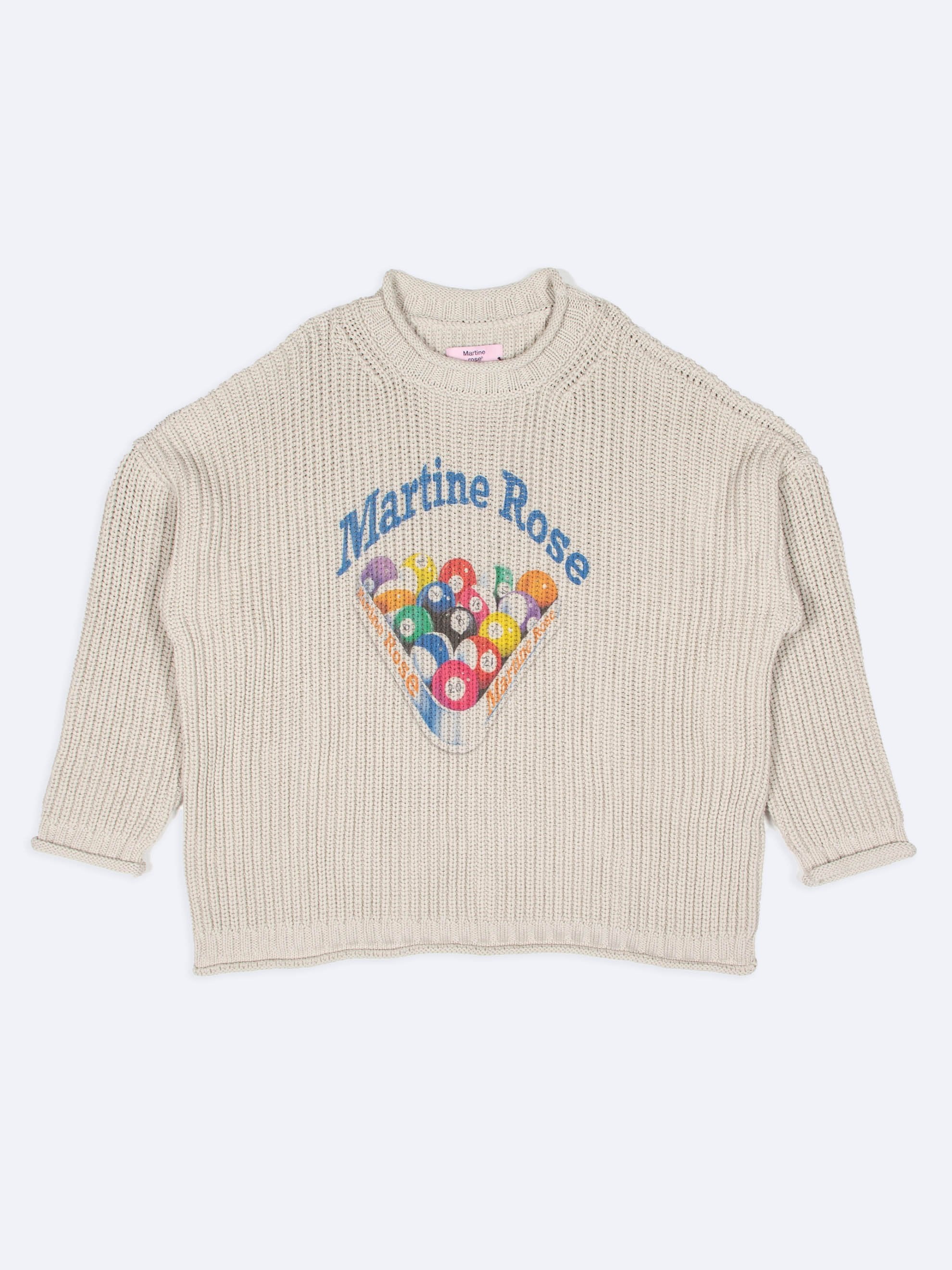 MARTINE ROSE Grey Knit Basset Sweater bassma.org.ma