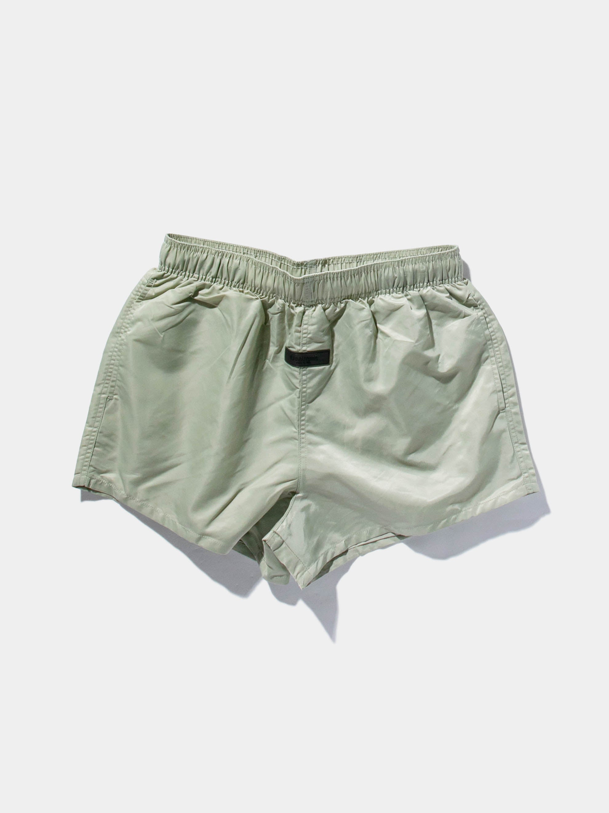 Designer Jerry Lorenzo’s Essential men’s seafoam green running shorts