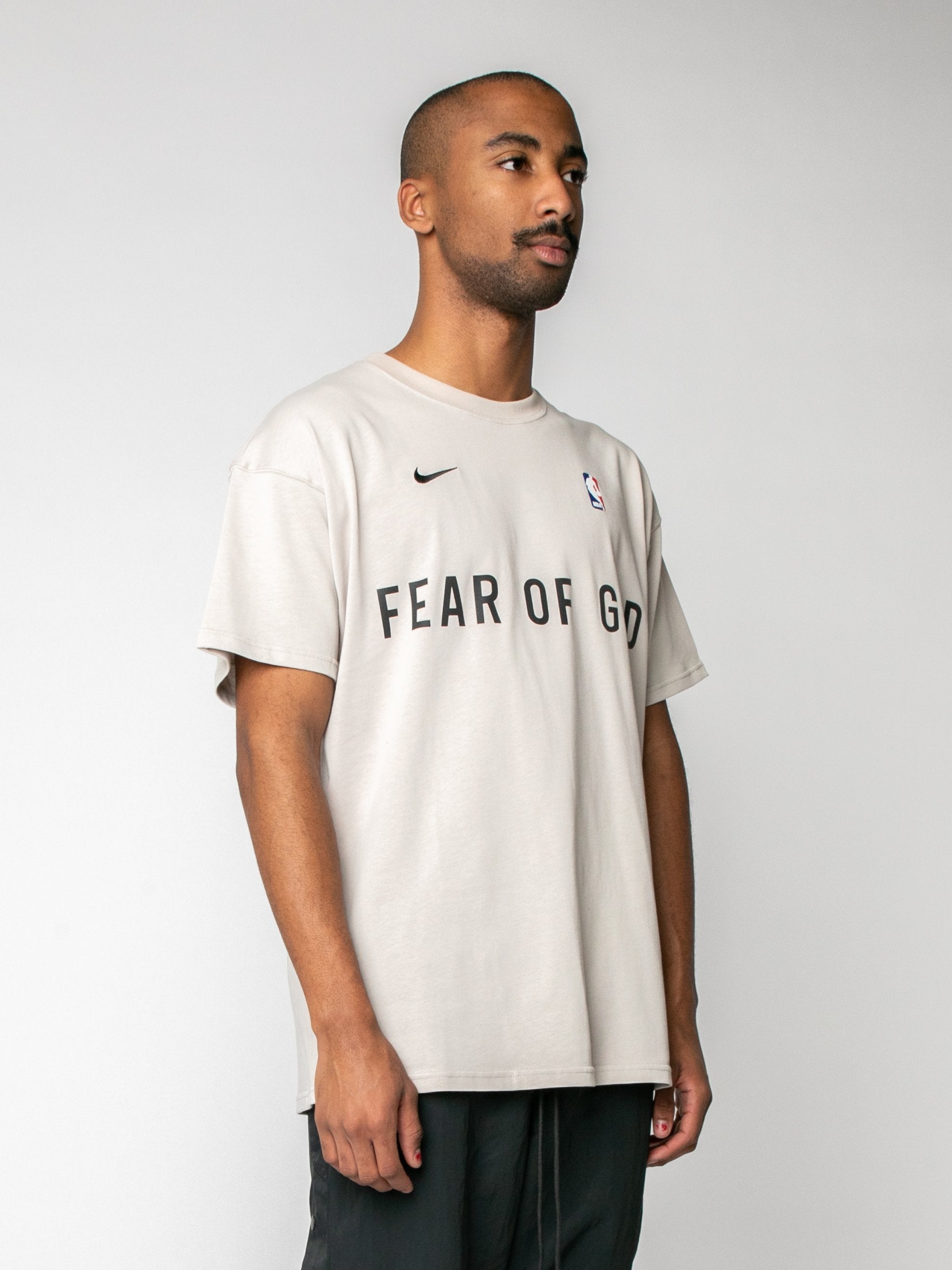Nike X Fear Of God NBA Warm Up T-Shirt Dark Grey Heather Men’s Sz 2XL ...