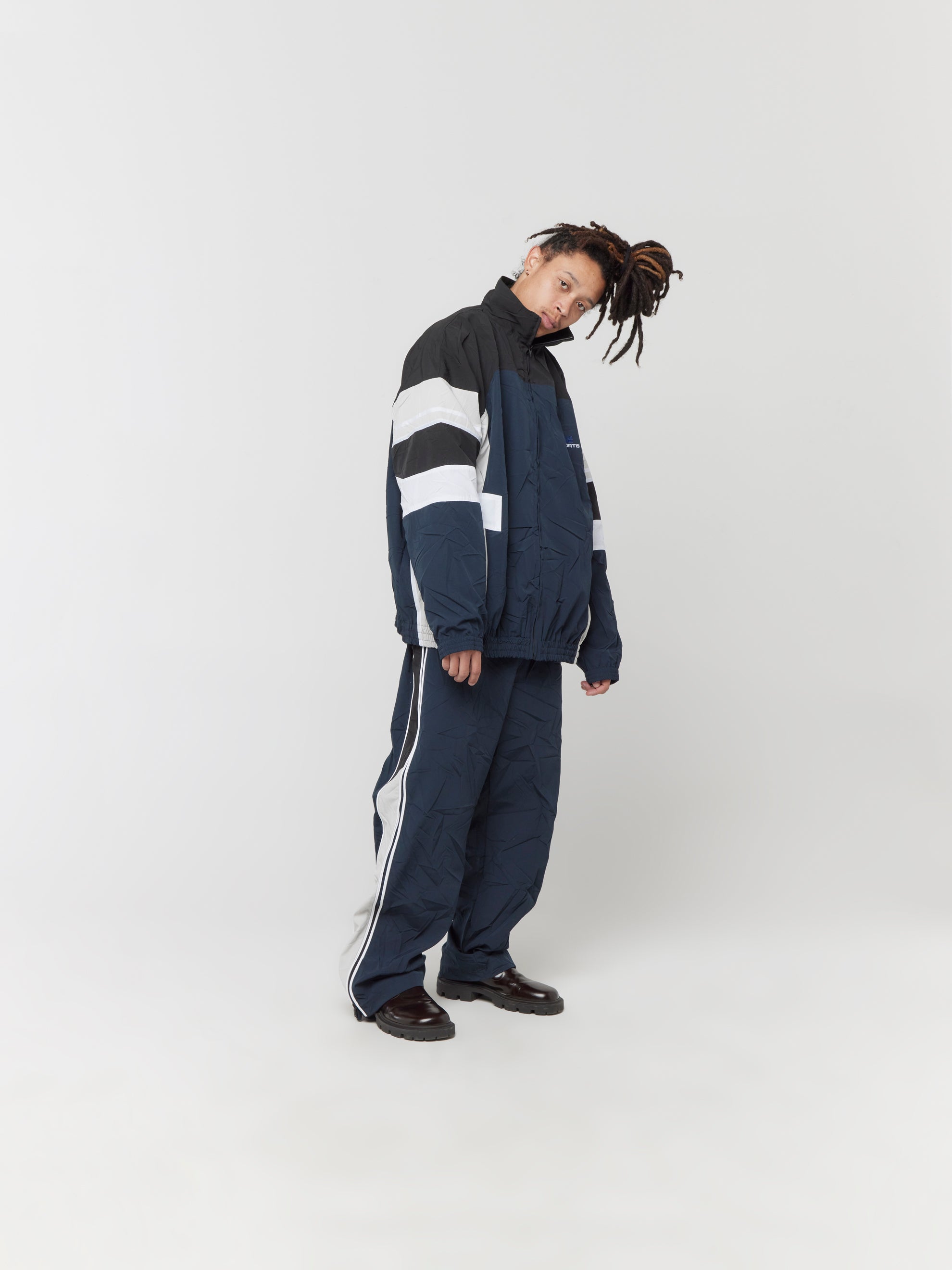 MARTINE ROSEマーティンローズ】CRUSHED TRACK JACKET IN NAVY ...