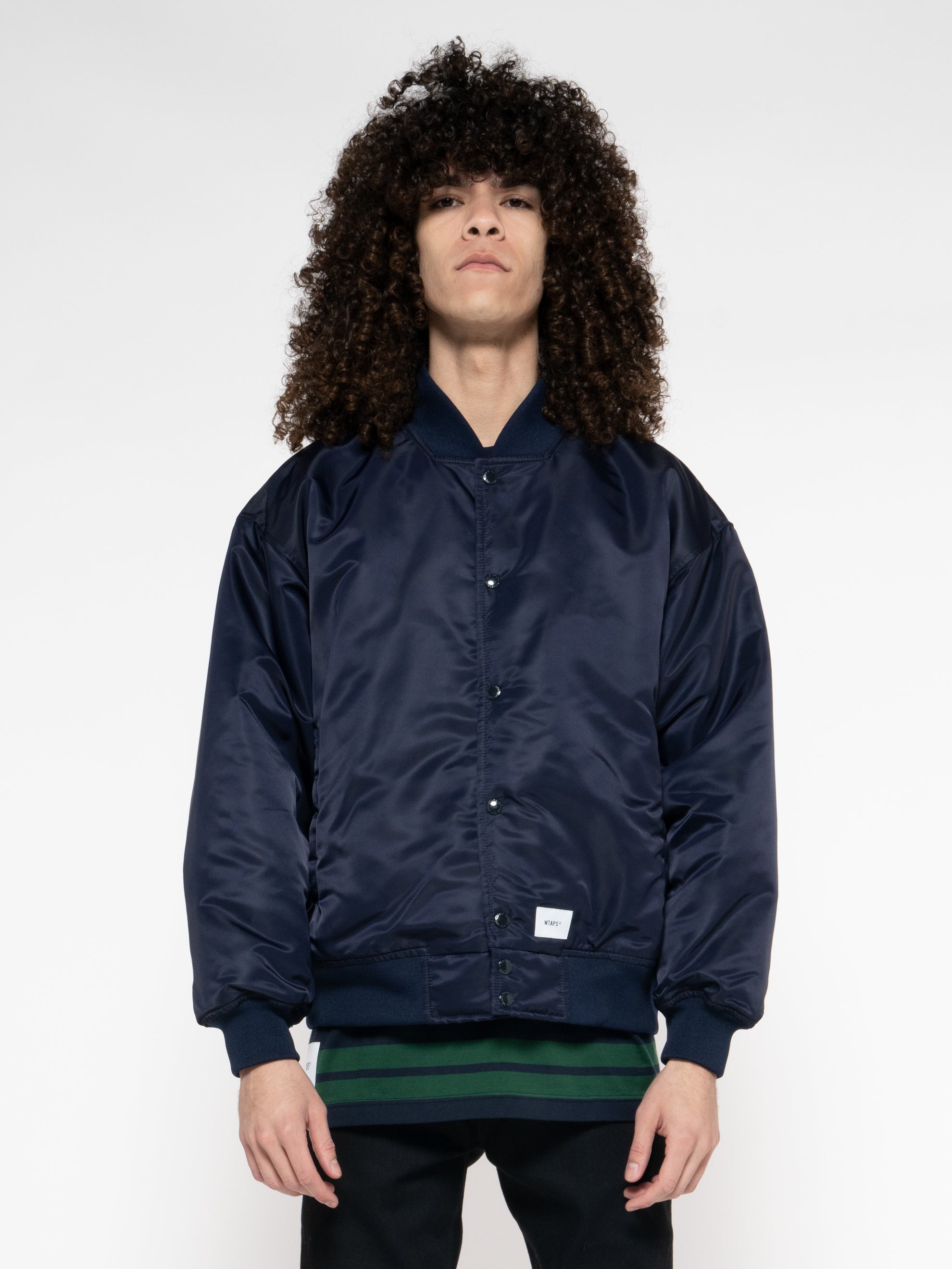 wtaps team jacket Navy XL gbparking.co.id