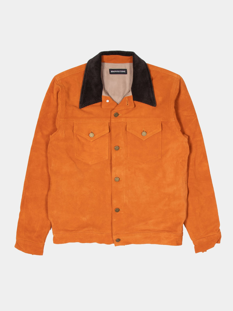 orange trucker jacket