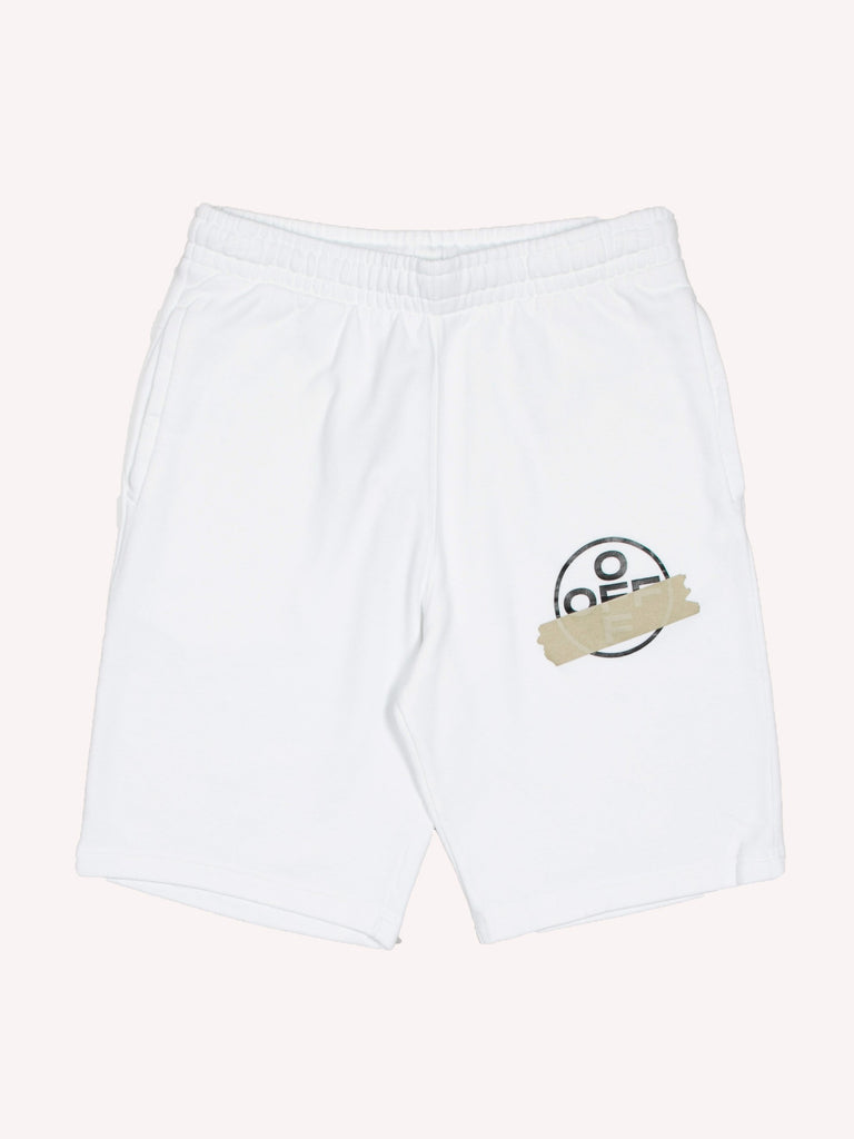 white sweat shorts