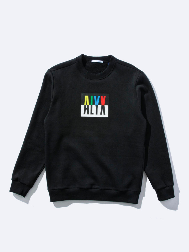 colorblock crewneck sweater