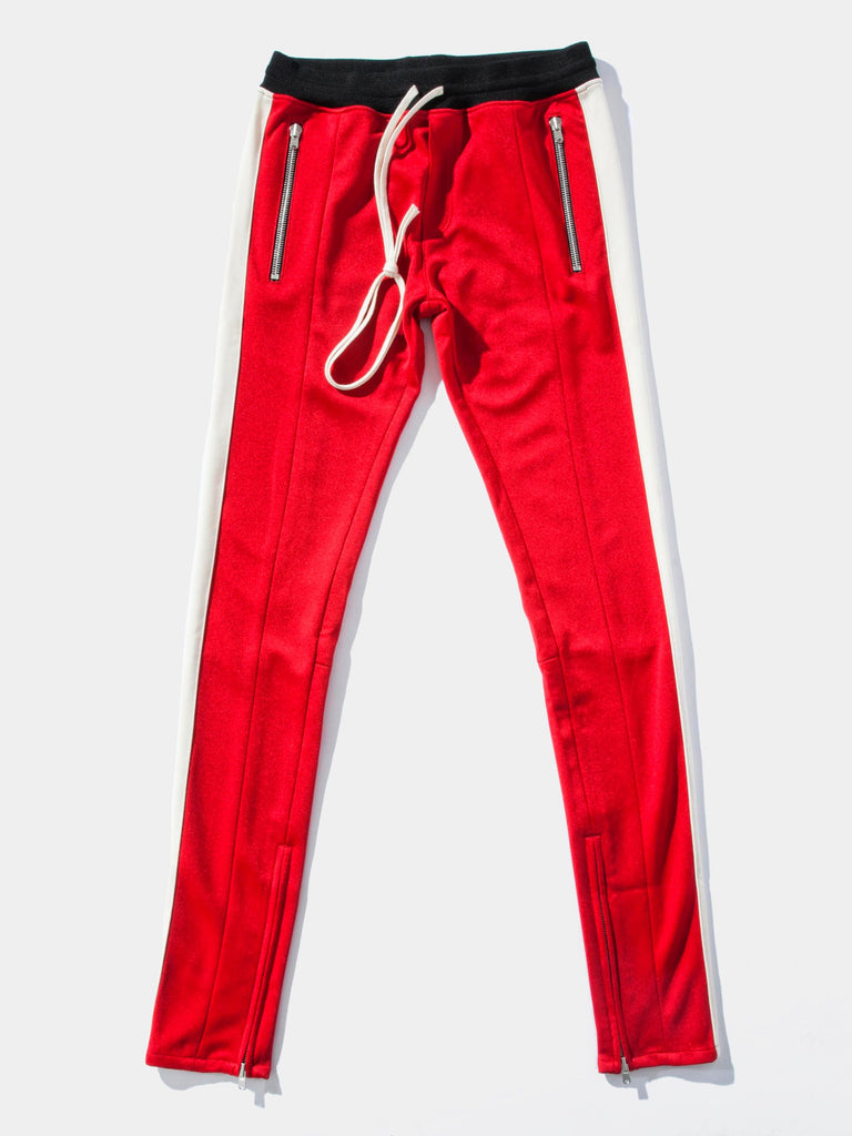 fear of god track pants red