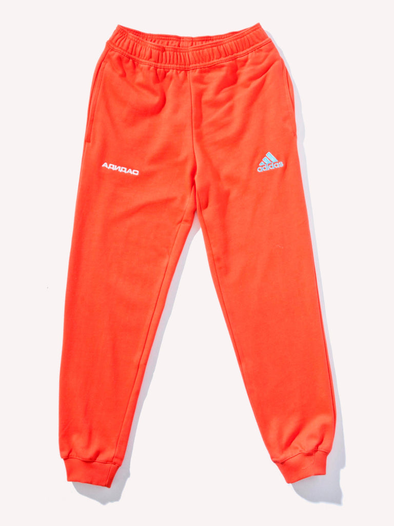 orange adidas sweatpants