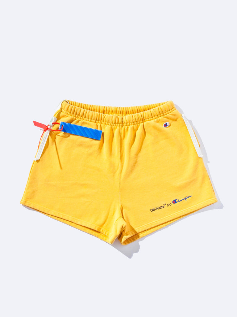 off white champion shorts