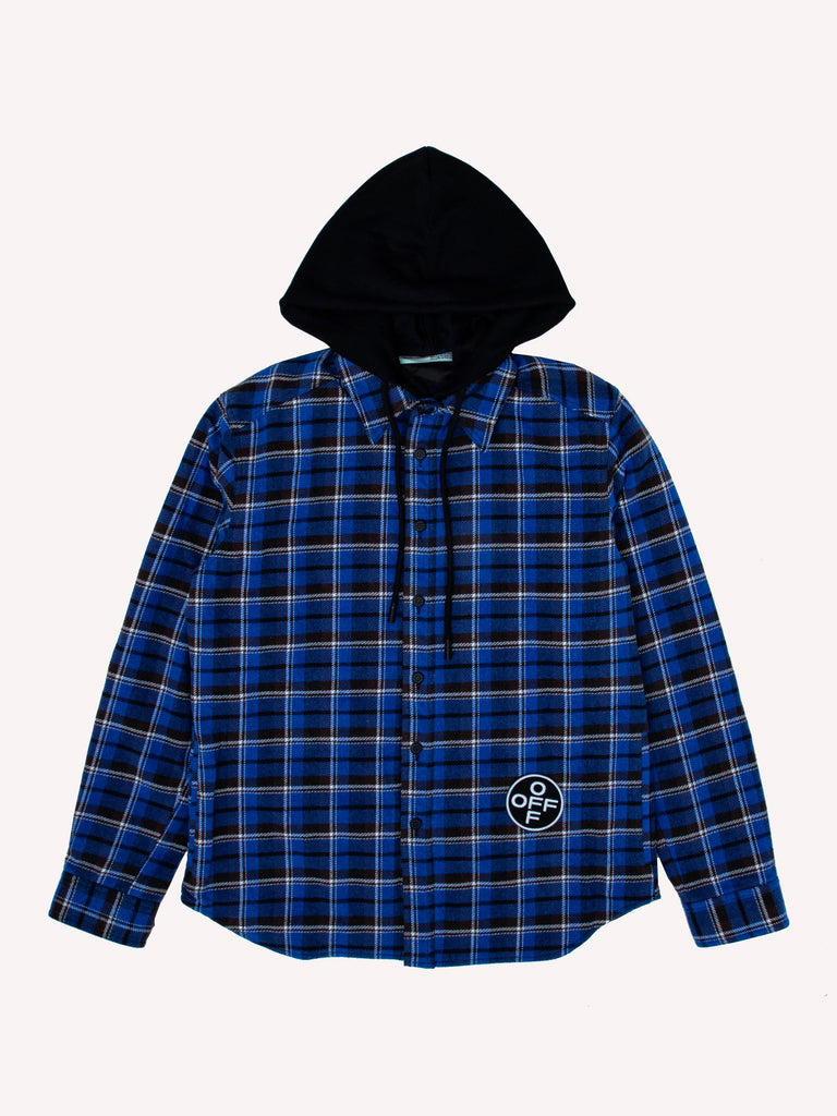 off white plaid hoodie