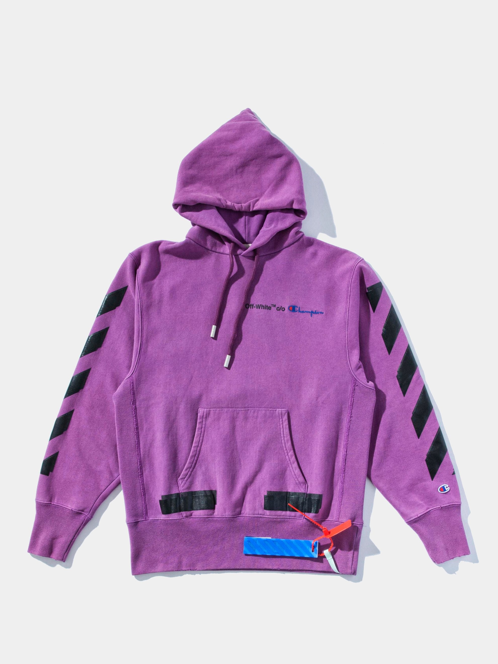 Shop Purple Off White Champion Hoodie | TO 53% OFF
