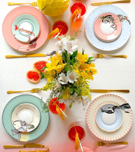 Yvonne Ellen Carnival Animal Tea Plates ( Set Of 4)
