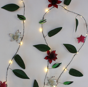 Clematis Handmade Metal LED Fairy Lights ( Battery Operated)