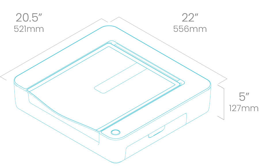 Glowforge Exterior Dimensions