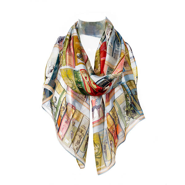 Booklovers Silk Chiffon Scarf