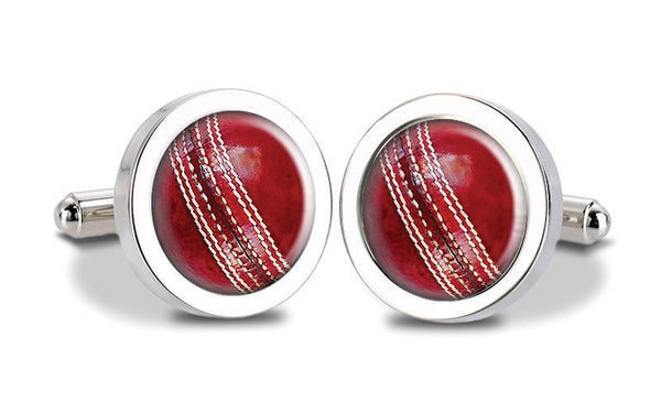 Cricket Ball Cuff Links