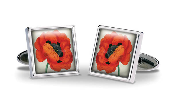 Remembrance Poppy Cuff Links