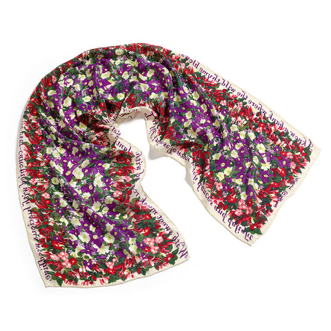 Shakespeare's Flowers Crepe de Chine Scarf
