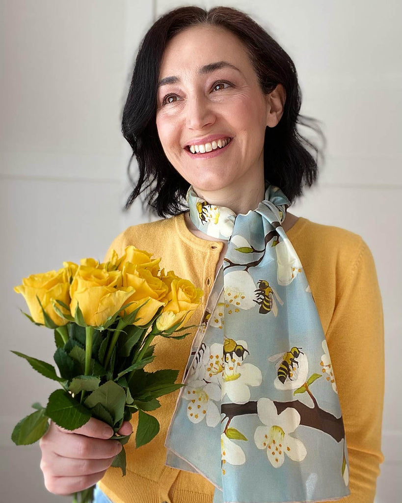 Bees & Blossom Scarf