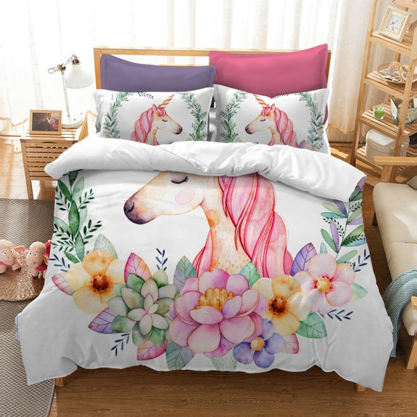 rainbow unicorn bedding