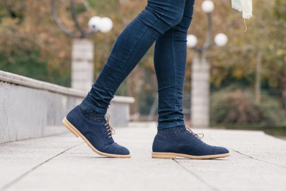 navy blue oxford shoes