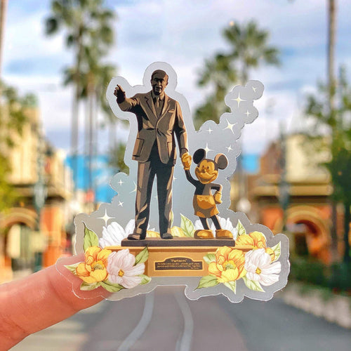 Disney World Entrance Floral Sign Transparent Sticker