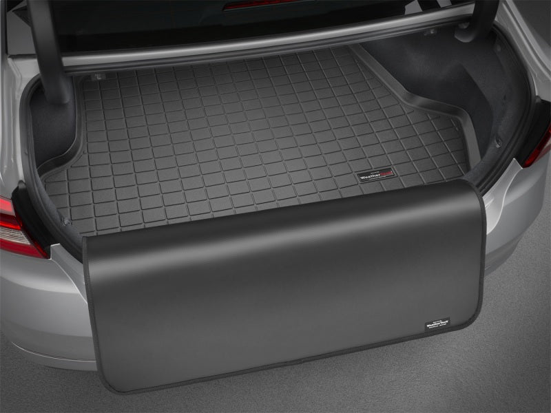 WeatherTech 13+ Hyundai Santa Fe Cargo Liners w/ Bumper Protector   Tan (Behind 3rd Row)